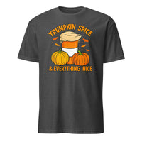 Dark Heather Grey Trumpkin Spice Shirt Halloween Pumpkin Funny Trump T-Shirt by Cuccico