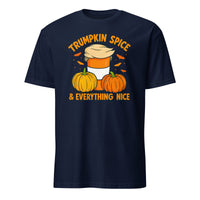 Navy Trumpkin Spice Shirt Halloween Pumpkin Funny Trump T-Shirt by Cuccico