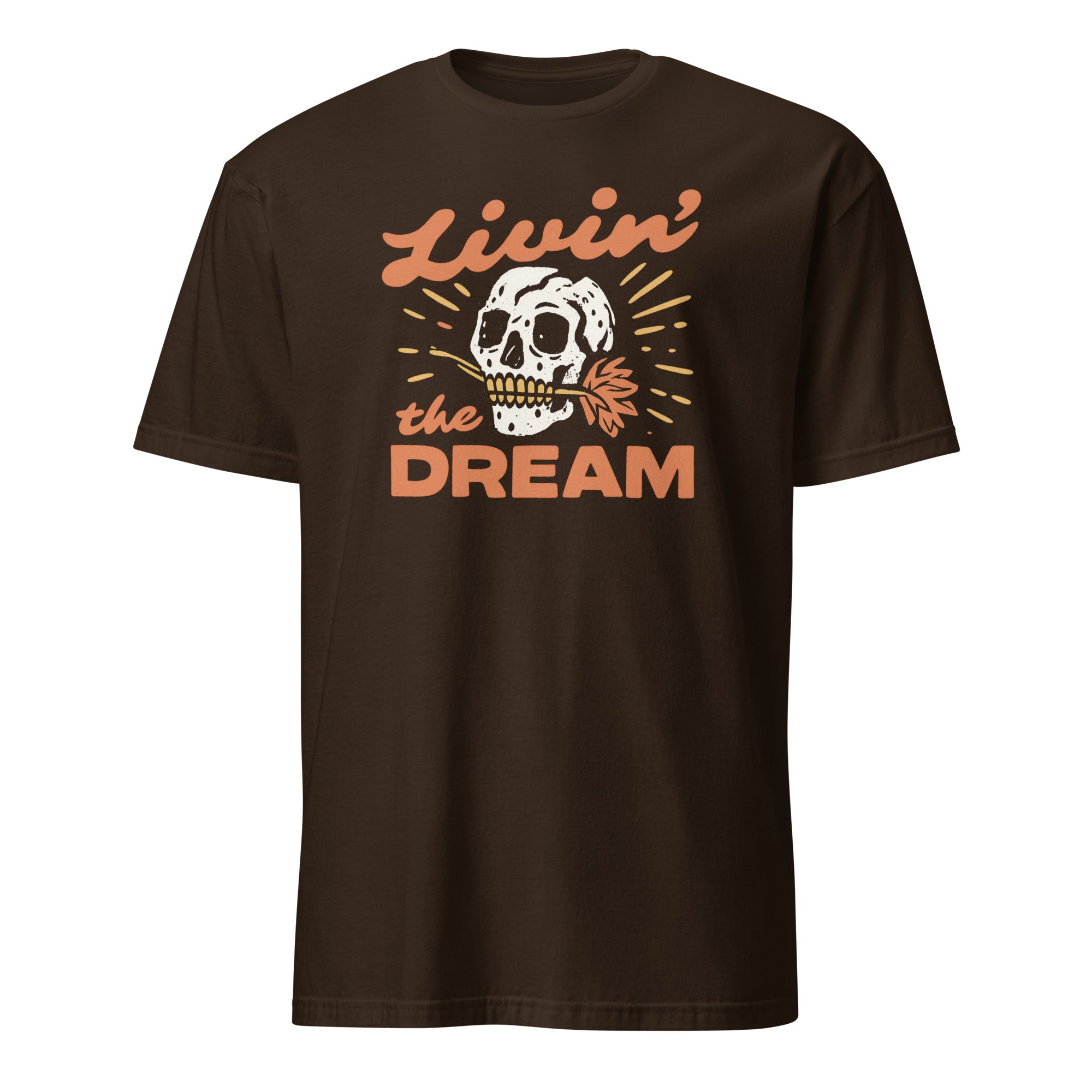 Everything is Fine Skeleton Festival Shirt in Dark Chocolate by Cuccico