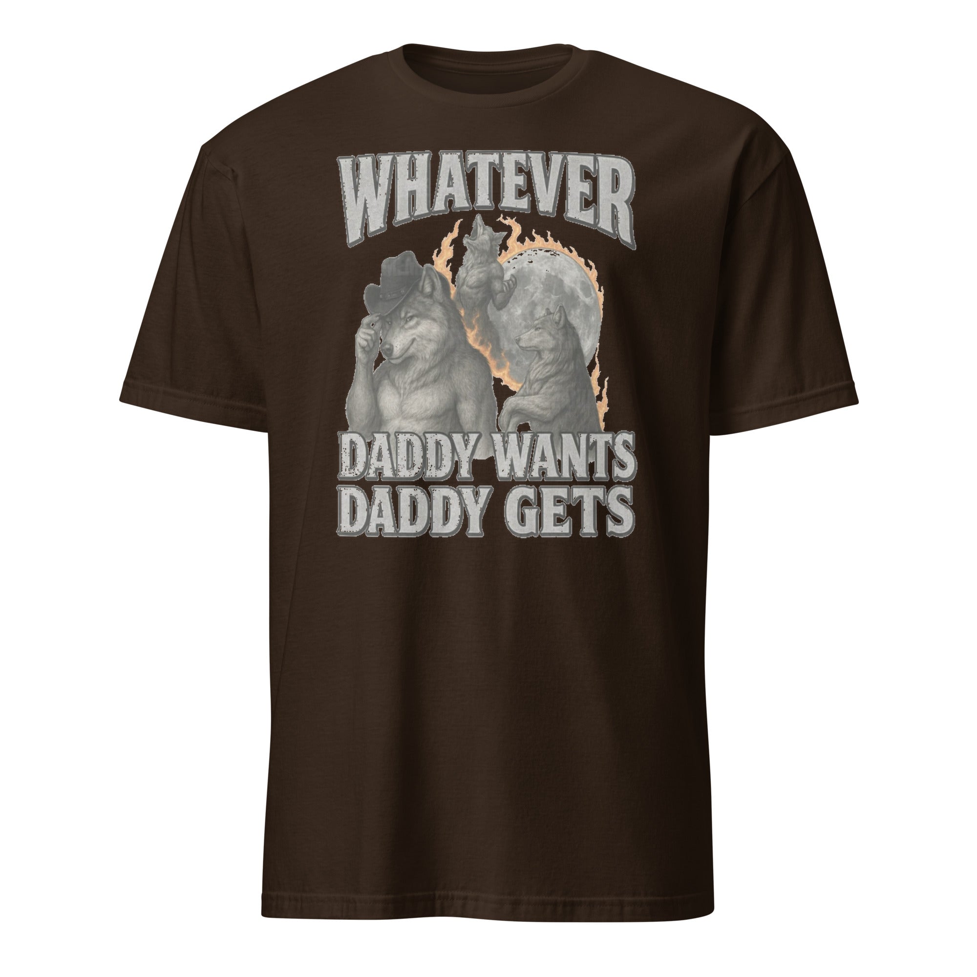 Whatever Daddy Wants Daddy Gets tee in dark chocolate by Cuccico