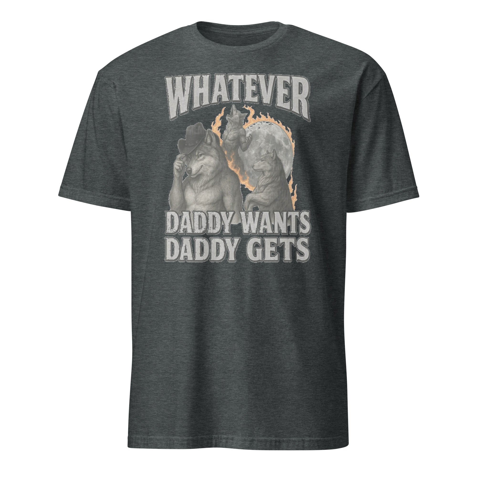 Whatever Daddy Wants Daddy Gets tee in dark heather by Cuccico
