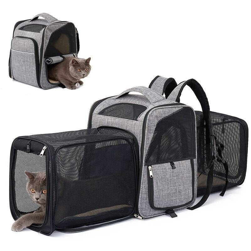 Expandable Cat Carrier Backpack for Cats and Small Dogs - YourCatBackpack.Co