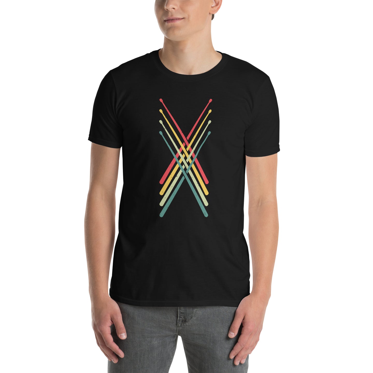 Retro Drummer T-Shirt - Vintage Drum Sticks Shirt - Cuccico Design