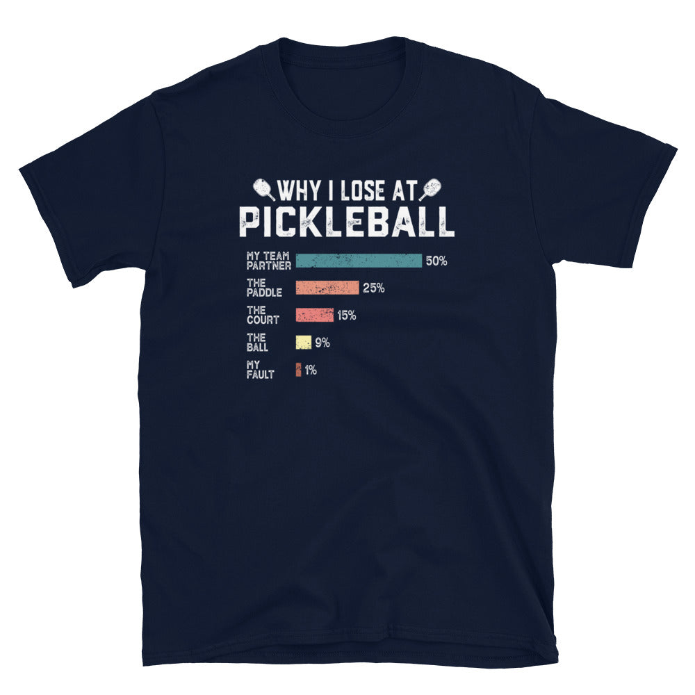 Funny Pickleball Shirt Gift | Why I Lose T-Shirt - Cuccico Design