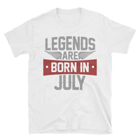 Legends are Born in July T-Shirt | July Birthday Gift for Men - Cuccico Design
