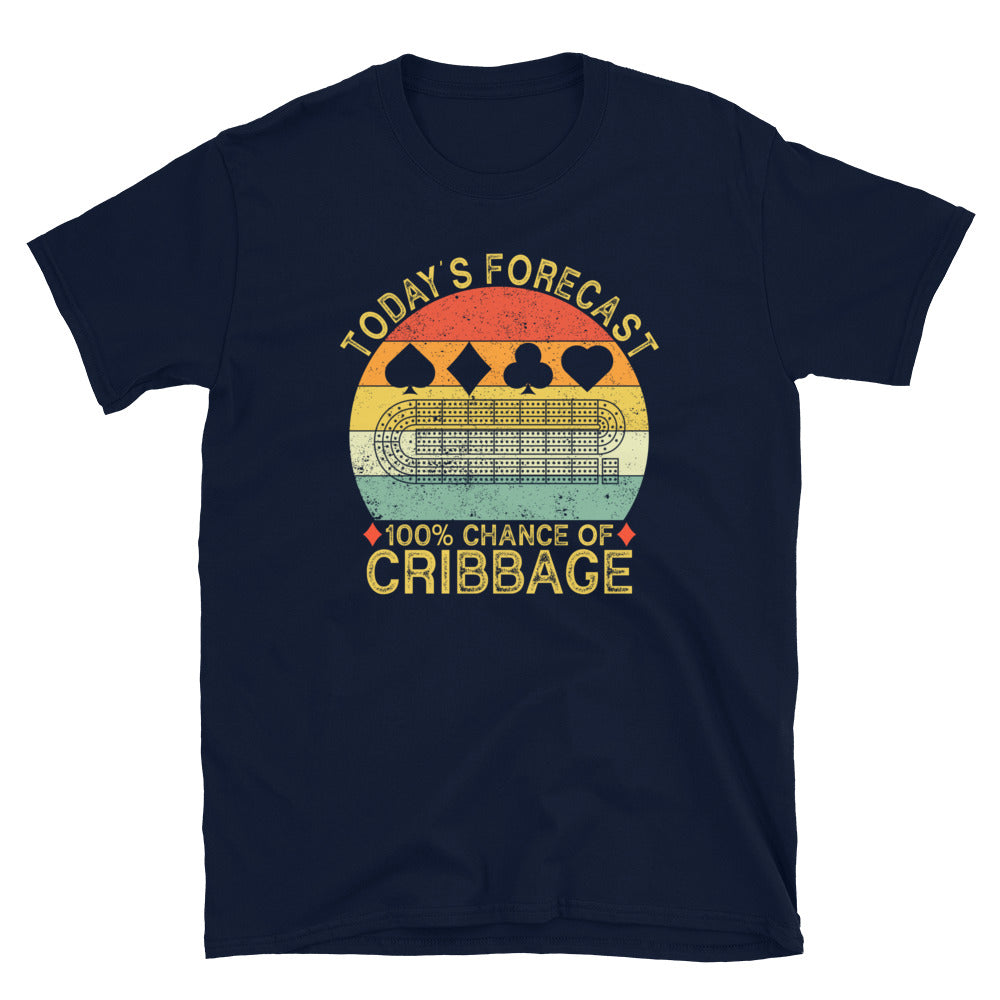 Today's Forecast Funny Cribbage T-Shirt | Board Game Gift - Cuccico Design