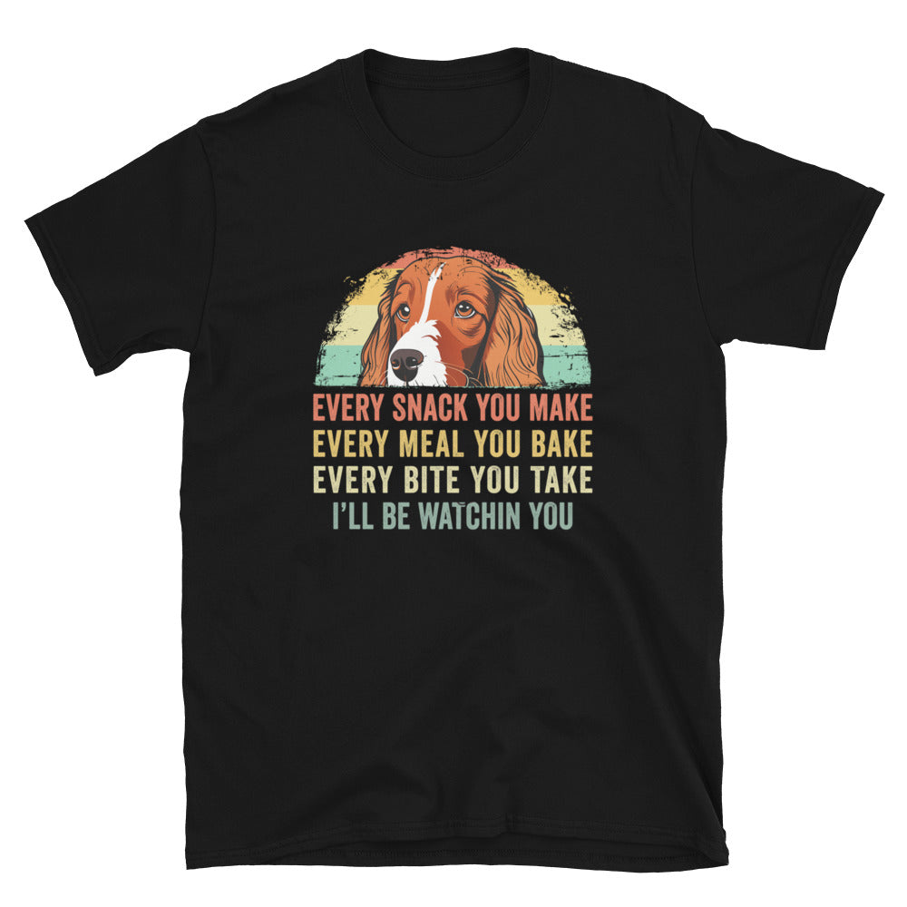 Every Snack Every Meal Cocker Spaniel T-Shirt - Unisex - Cuccico Design