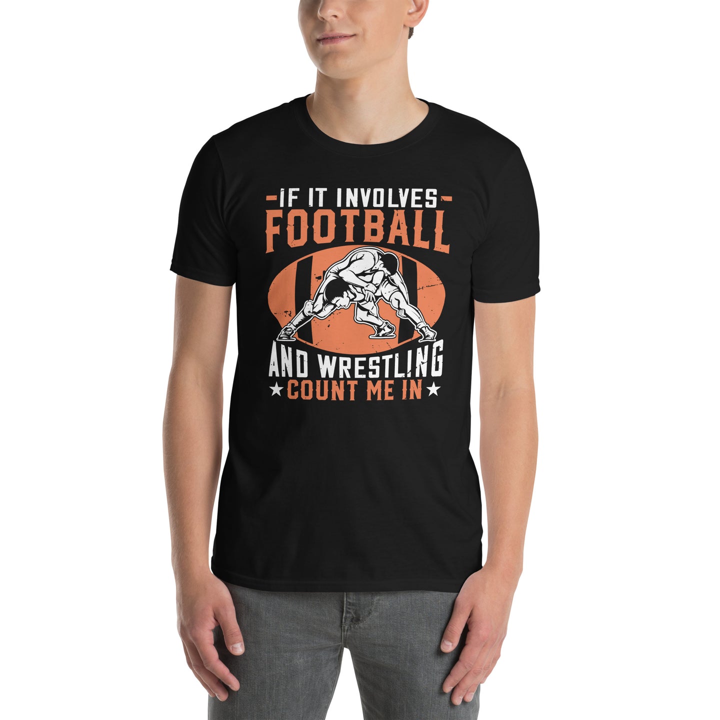 Wrestling T-Shirt - Football and Wrestling Count Me In - Cuccico Design