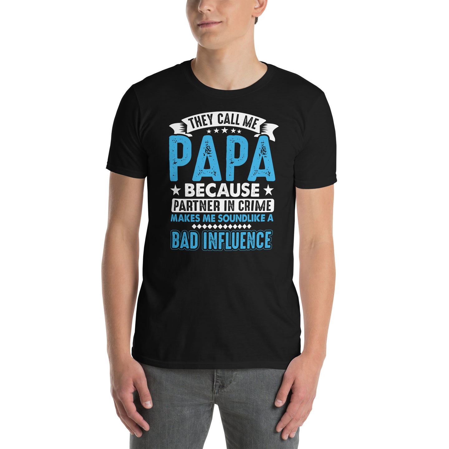 Funny Papa T-Shirt - 'Partner in Crime' Gift for Him - Cuccico Design