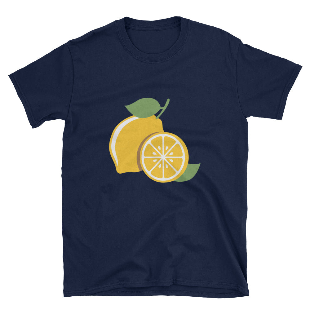 Lemon T-Shirt - Unisex Lemon Print Tee - Lemon Lover Gift - Cuccico Design