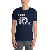 Gun Enthusiast T-Shirt | Funny Pew Pew Gun Owner Gift - Cuccico Design