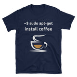 Funny Linux Sudo Apt-Get Install Coffee T-shirt - Cuccico Design