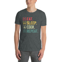 Eat Sleep Cook Repeat Cooking Shirt | Funny Chef Gift - Cuccico Design