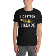 Trombone T-Shirt | I Destroy Silence Funny Gift - Cuccico Design
