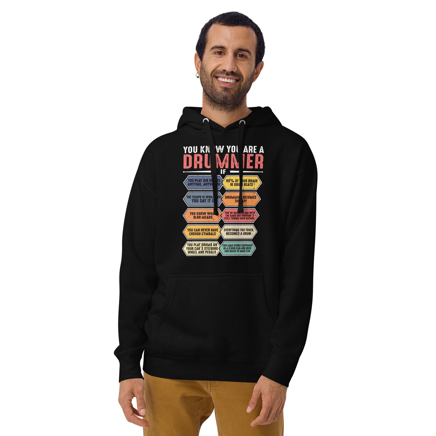 Funny Drummer Hoodie | Cool Gift for Drum Players - Cuccico Design