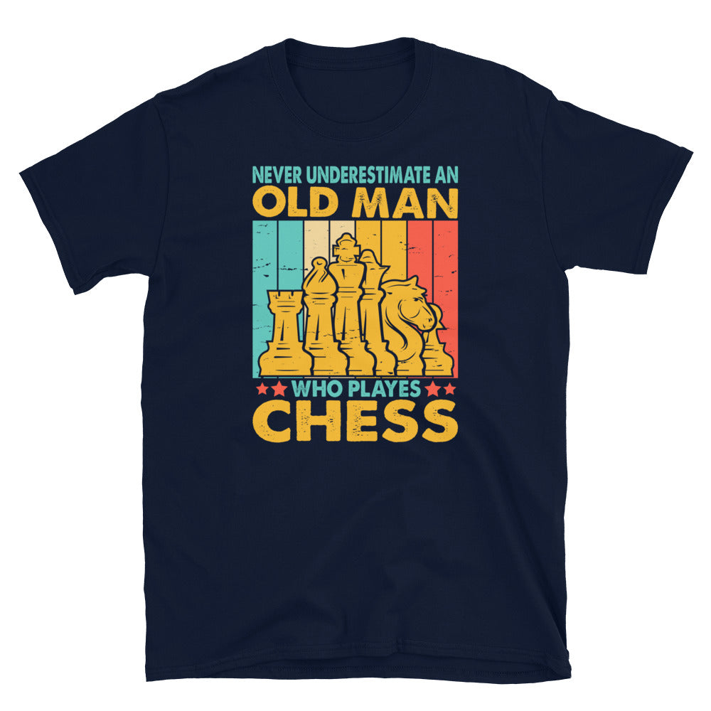 Never Underestimate An Old Man Chess T-Shirt | Funny Gift - Cuccico Design
