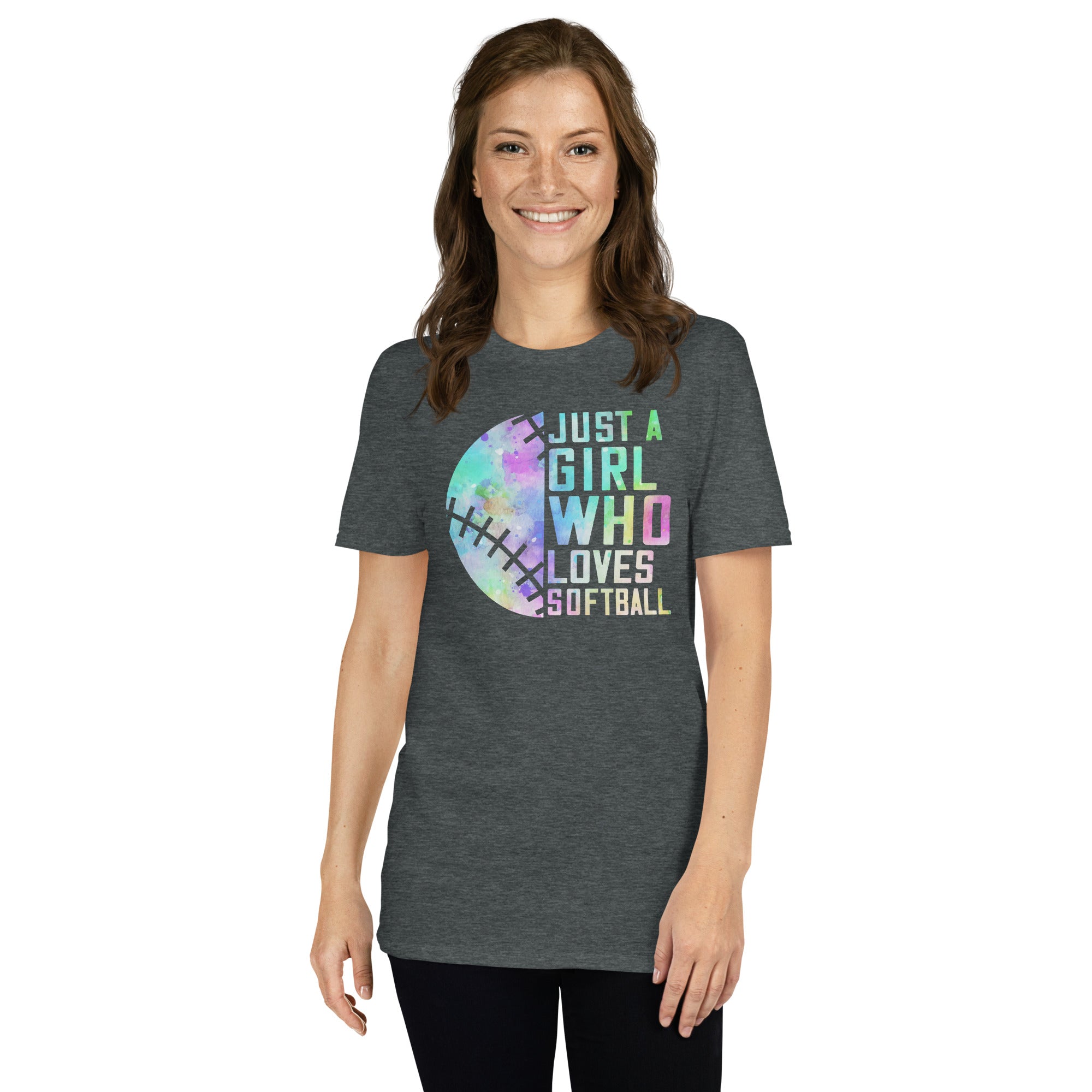 Softball T-Shirt: Just a Girl Who Loves Softball Player Gift - Cuccico Design