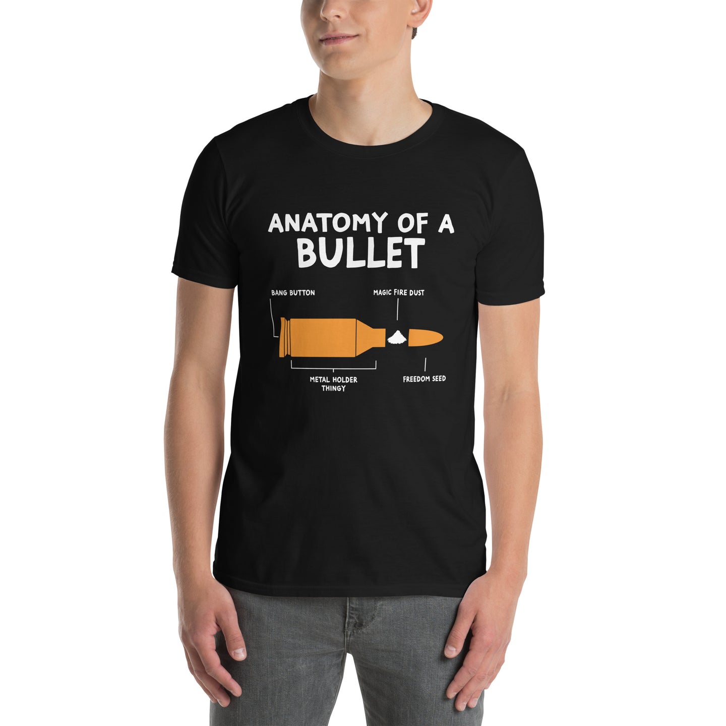 Anatomy Of A Pew Shirt - Funny Gun Ammo Bullet T-Shirt - Cuccico Design