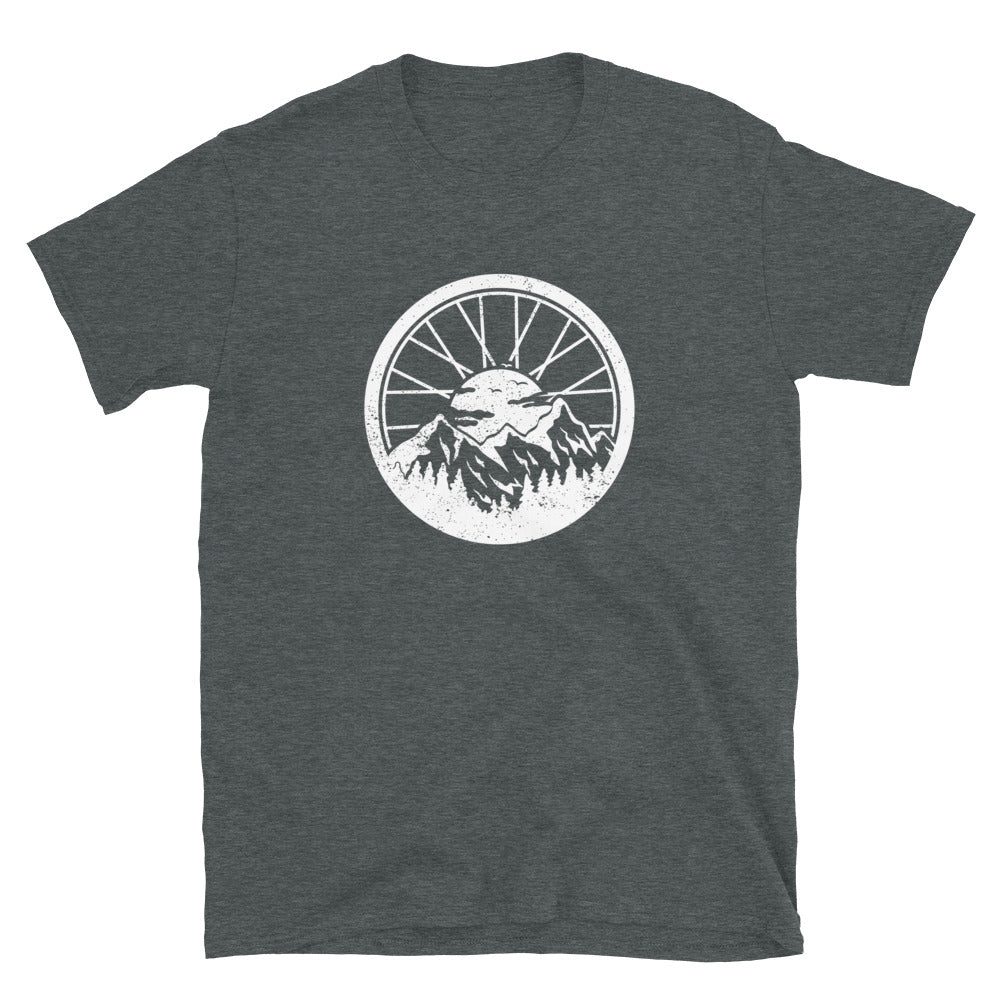 Mountain Bike T-Shirt | MTB Wheel Design Cycling Tee - Cuccico Design