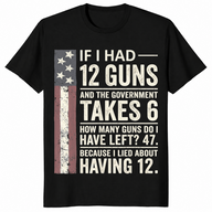 12 guns shirt in black