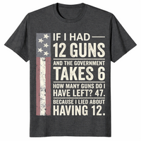 12 guns shirt in dark heather grey
