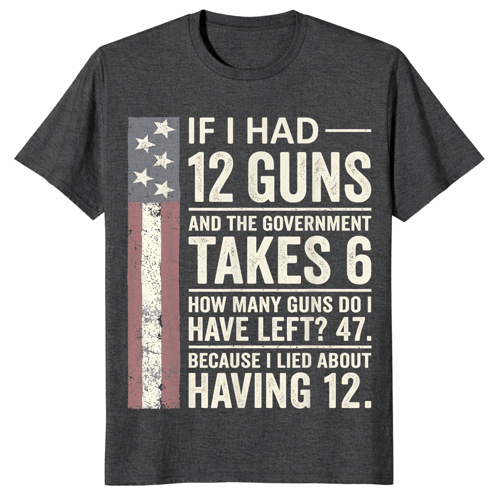 12 guns shirt in dark heather grey