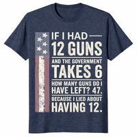 12 guns shirt in heather navy