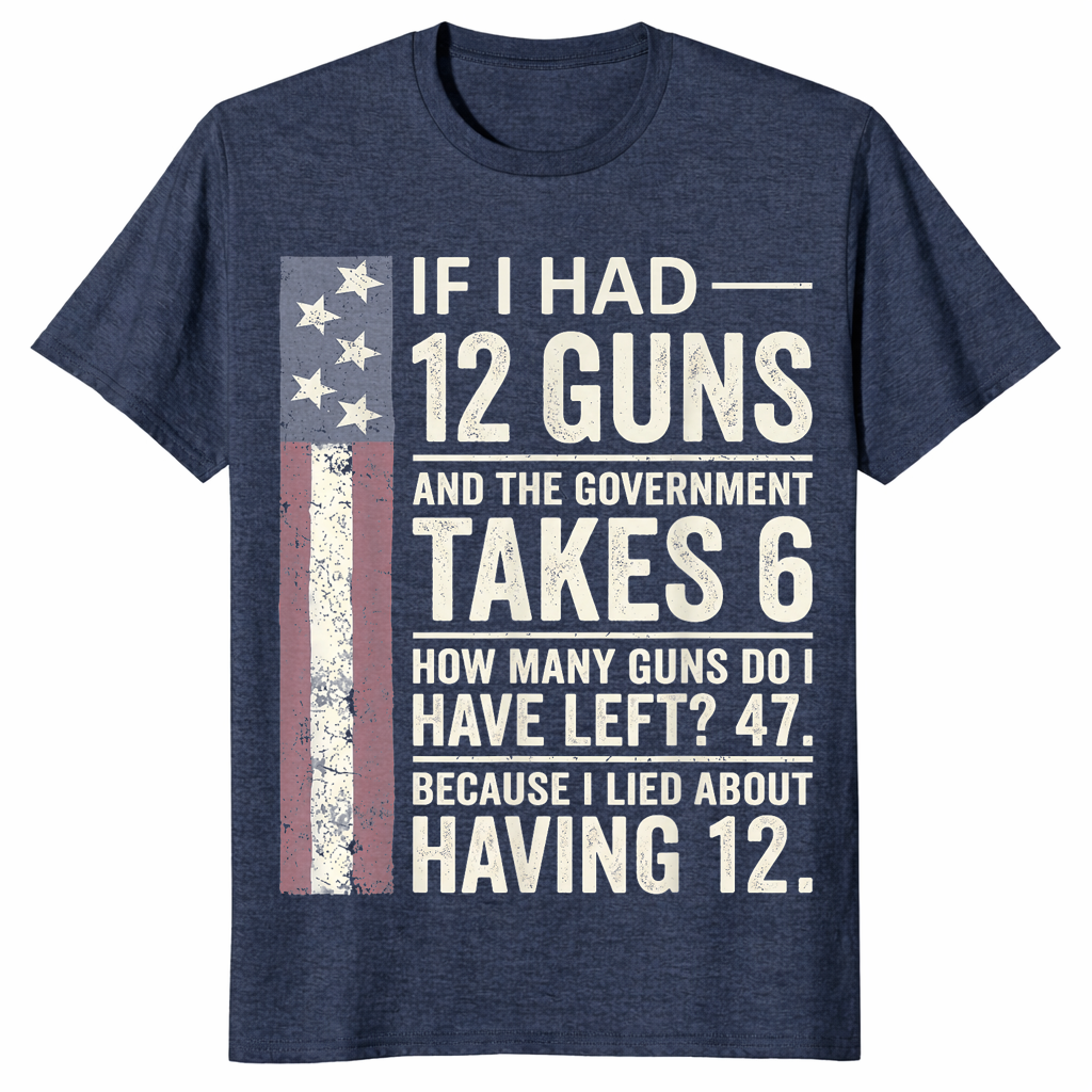 12 guns shirt in heather navy