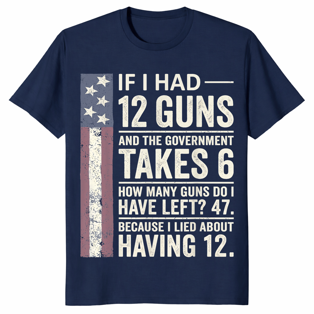 12 guns shirt in navy