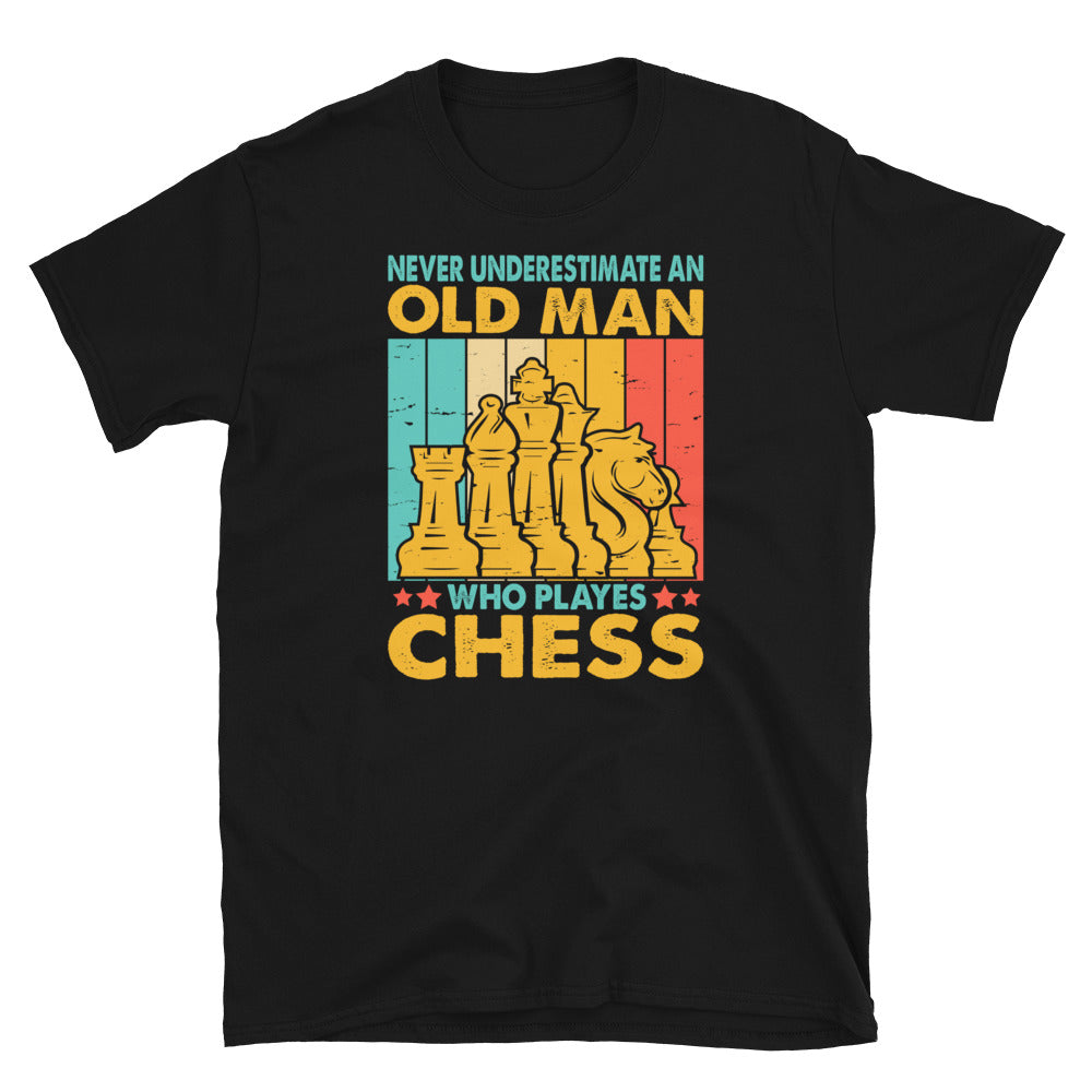 Never Underestimate An Old Man Chess T-Shirt | Funny Gift - Cuccico Design