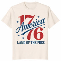 1776 America Retro Independence Day Shirt in Natural
