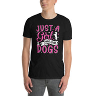 Just a Girl Who Loves Dogs T-Shirt | Cute Dog Lover Tee - Cuccico Design