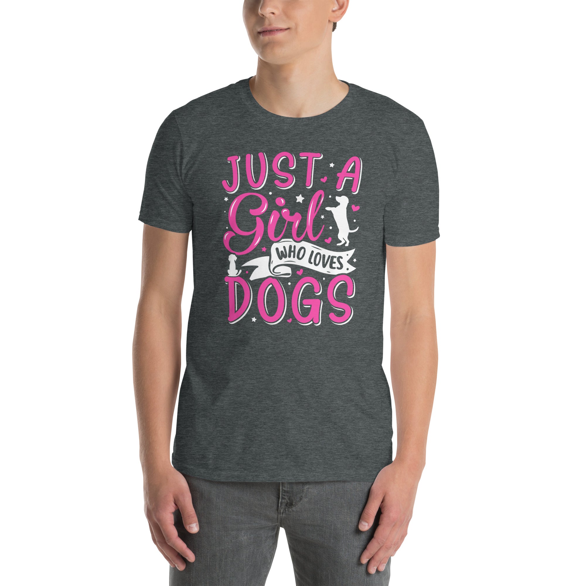 Just a Girl Who Loves Dogs T-Shirt | Cute Dog Lover Tee - Cuccico Design