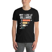 Funny Billiards Shirt - Why I Lose At Billiards Tee - Cuccico Design