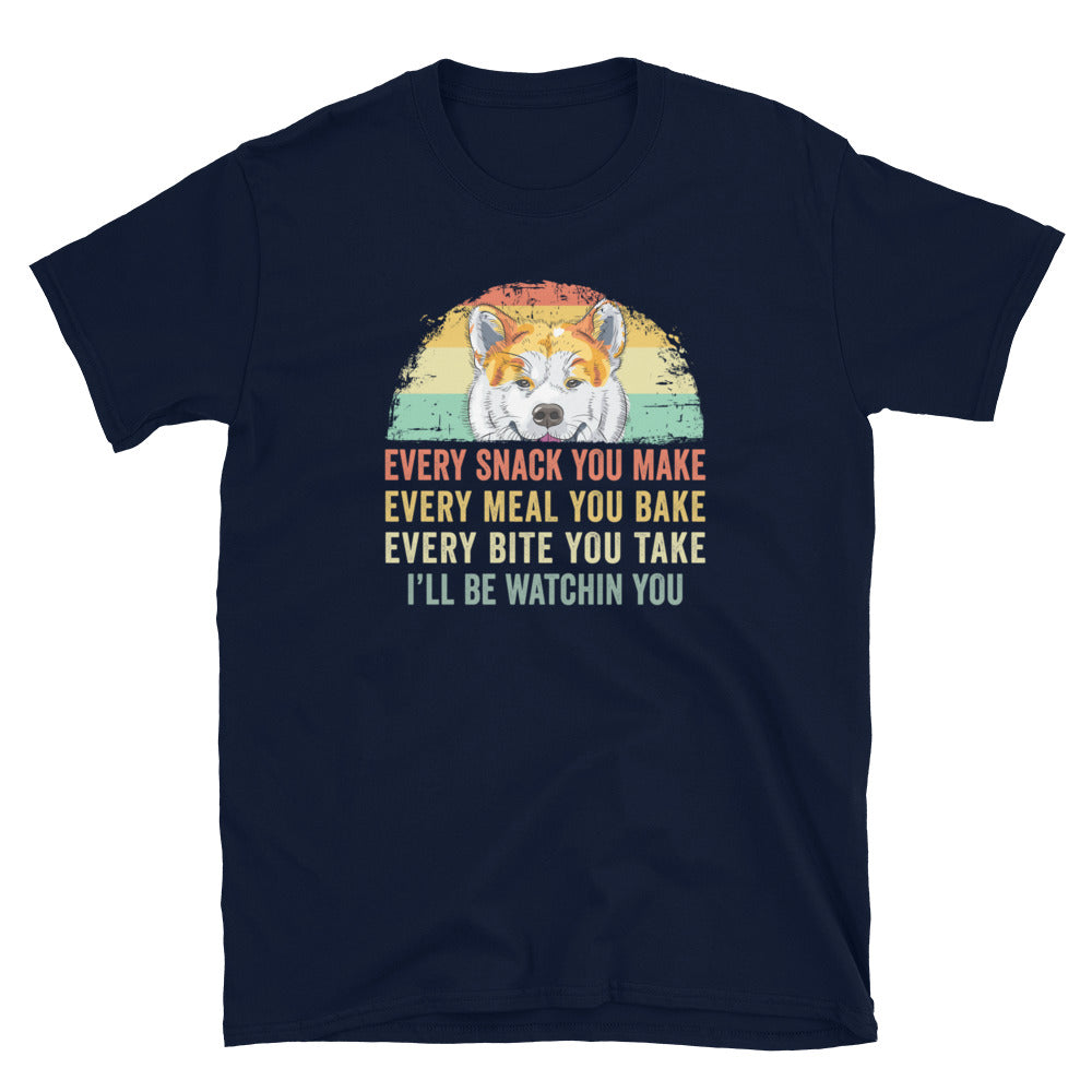 Akita Owner T-Shirt: Every Snack You Make Akita Dog Shirt - Cuccico Design