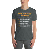 Funny Tech Support Checklist Unisex T-Shirt | Geek Gift - Cuccico Design