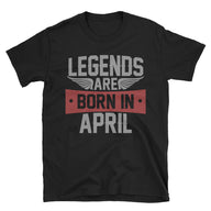 Legends Born in April T-Shirt | April Birthday Gift for Men - Cuccico Design