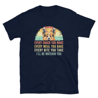 Retro Funny Corgi T-Shirt: Every Snack Every Meal Design - Cuccico Design