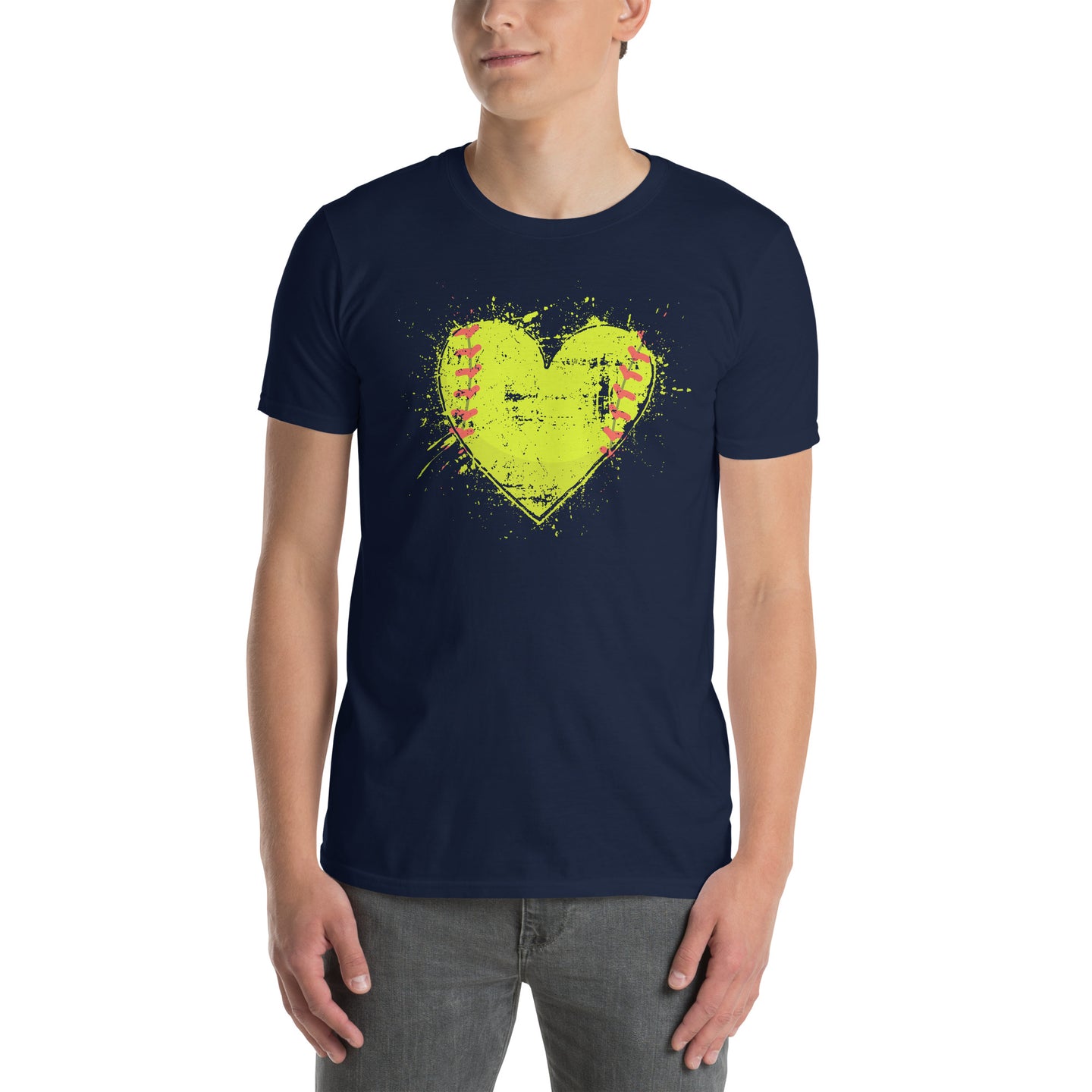 Softball Heart Valentine's Day T-Shirt - Cuccico Design