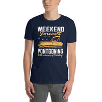 Pontoon Boat T-Shirt - Weekend Forecast Funny Lake Tee - Cuccico Design