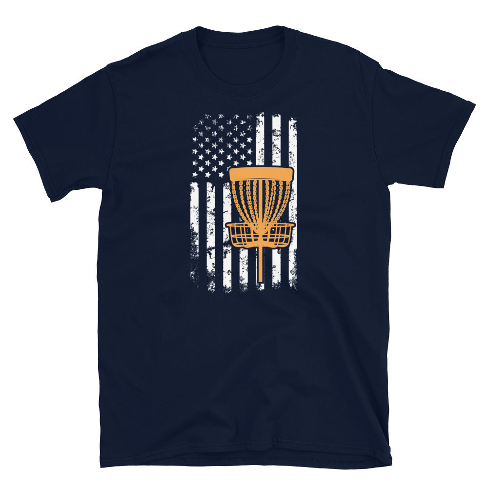 American Flag Disc Golf T-Shirt - USA Flag Design - Cuccico Design