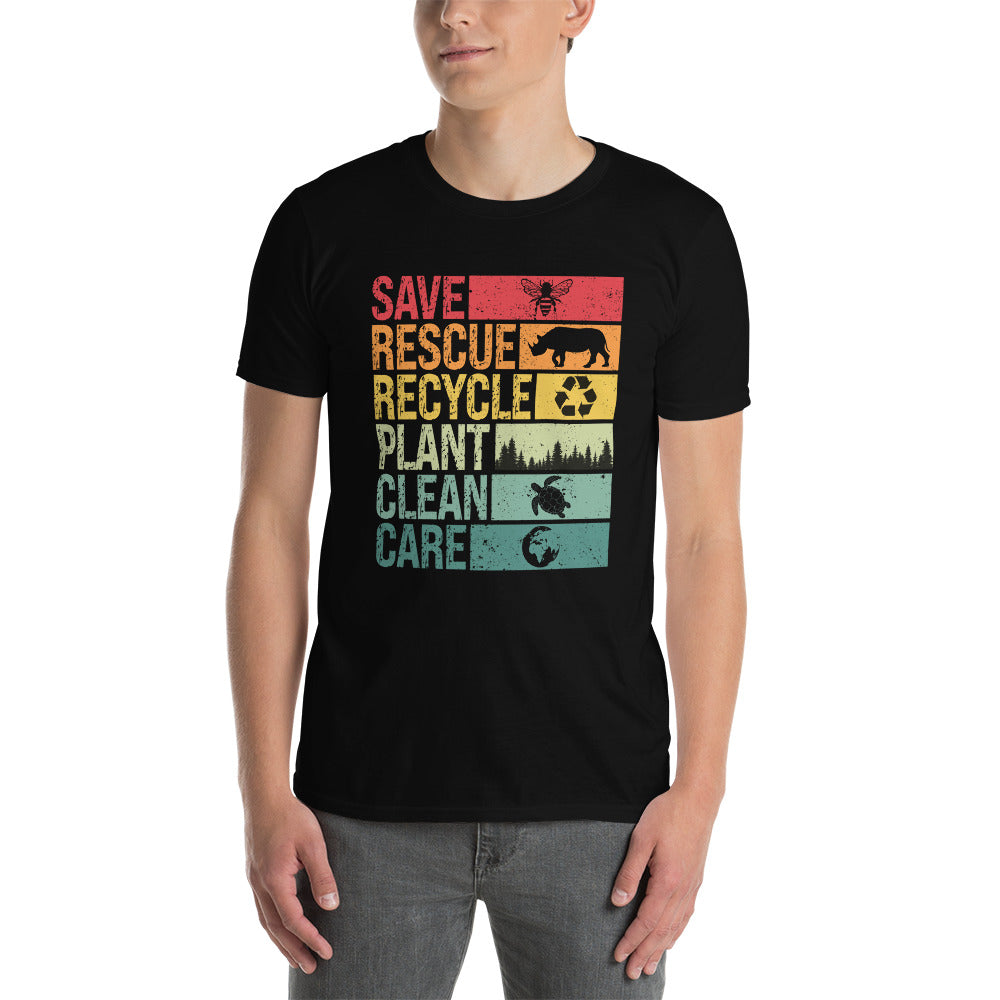 Earth Day Save Bees Rescue Animals T-Shirt | Unisex - Cuccico Design