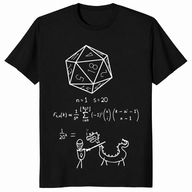 20 Sided Dice shirt in black