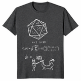 20 Sided Dice shirt in dark heather grey