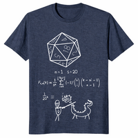 20 Sided Dice shirt in heather navy