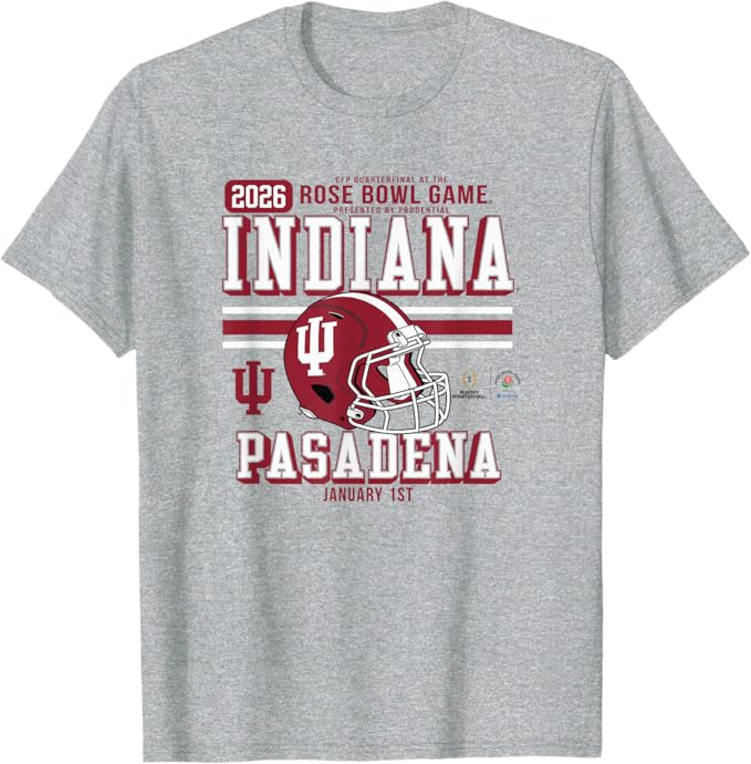 2026 Rose Bowl Game Indiana Hoosiers Pasadena T Shirt by Cuccico