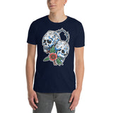 Floral Skull D20 T-Shirt | Gaming & RPG Dice Shirt - Cuccico Design