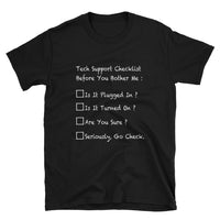 Funny Tech Support Checklist T-Shirt | Helpdesk Gift - Cuccico Design