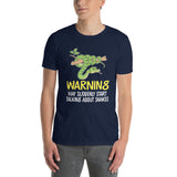Warning May Talk About Snakes T-Shirt | Funny Snake Tee - Cuccico Design