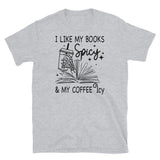 Skeleton Book Lover T-Shirt | Spicy Books Icy Coffee - Cuccico Design